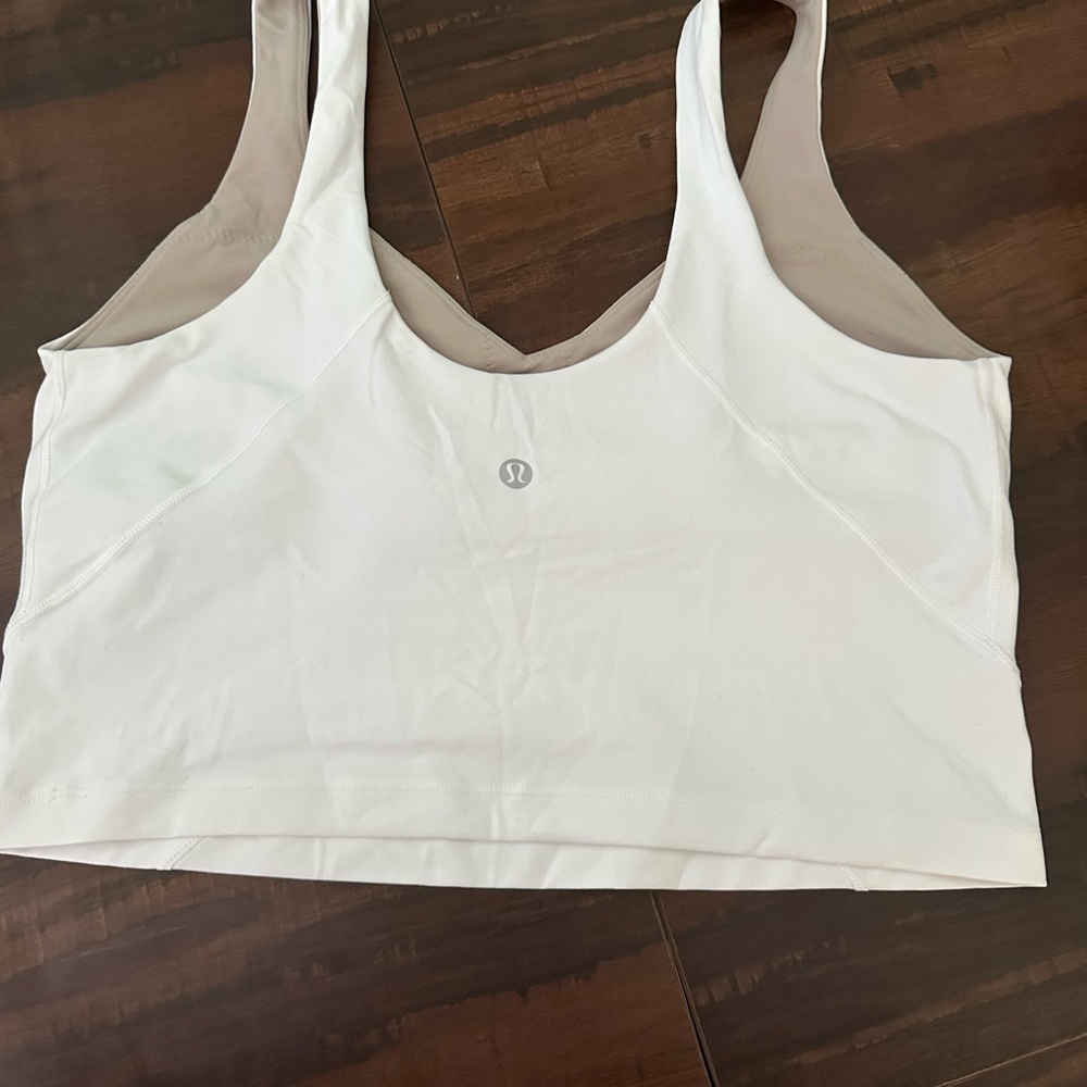 Lululemon White crop top/ sports bra - Picture 2 of 3